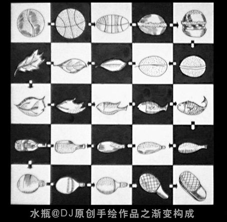 瓶子@渐变构成 - 水瓶@DJ之原创手绘作品集 - 相册 - 水瓶@DJ