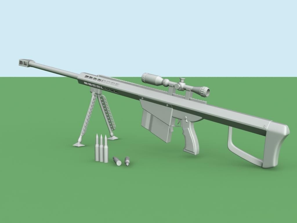 m82狙击枪3d建模