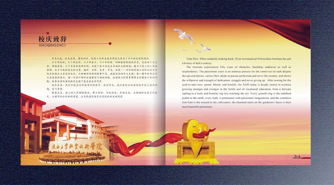 校概况案例图片-校庆画册