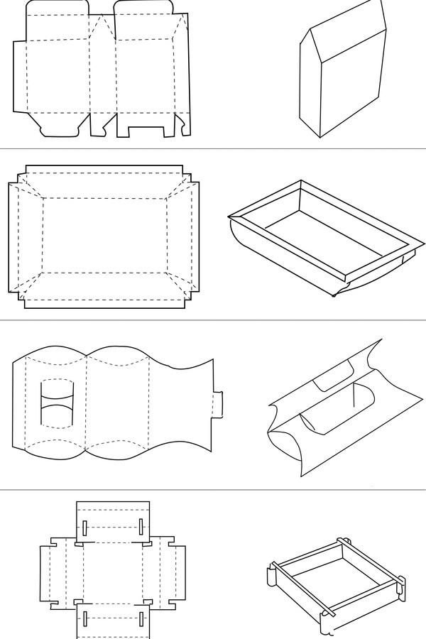 纸盒展开图