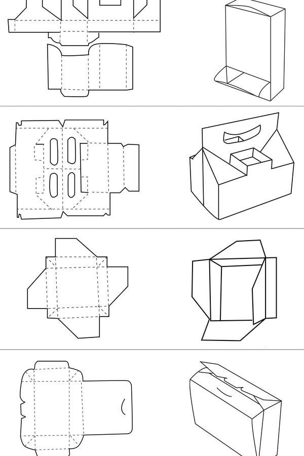 包装盒展开图
