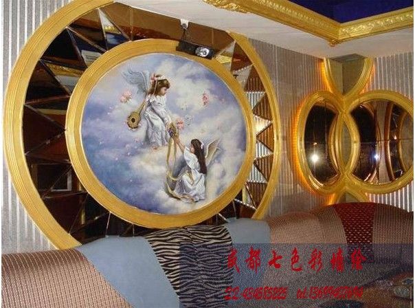 欧式风格-欧式风格-设计案例 - 成都七色彩墙绘工作室