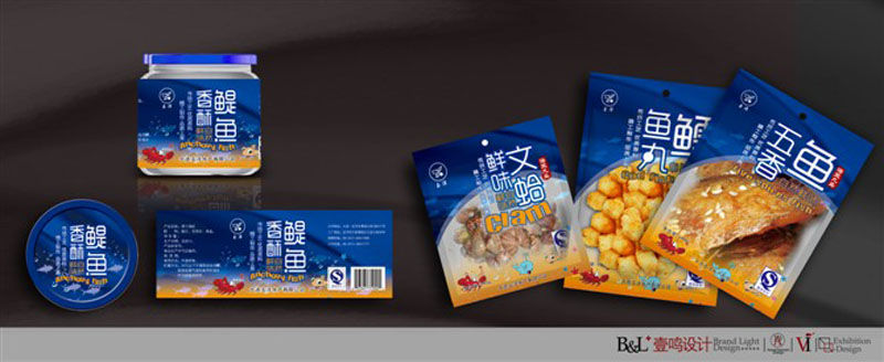 不久前设计的一款海产品的包装设计!