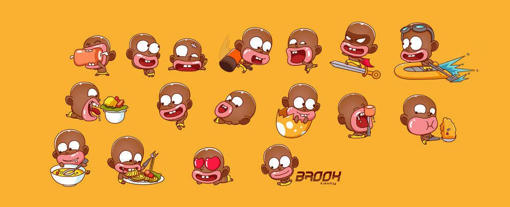 布鲁克形象设计-卡通形象设计-设计案例 - 设计