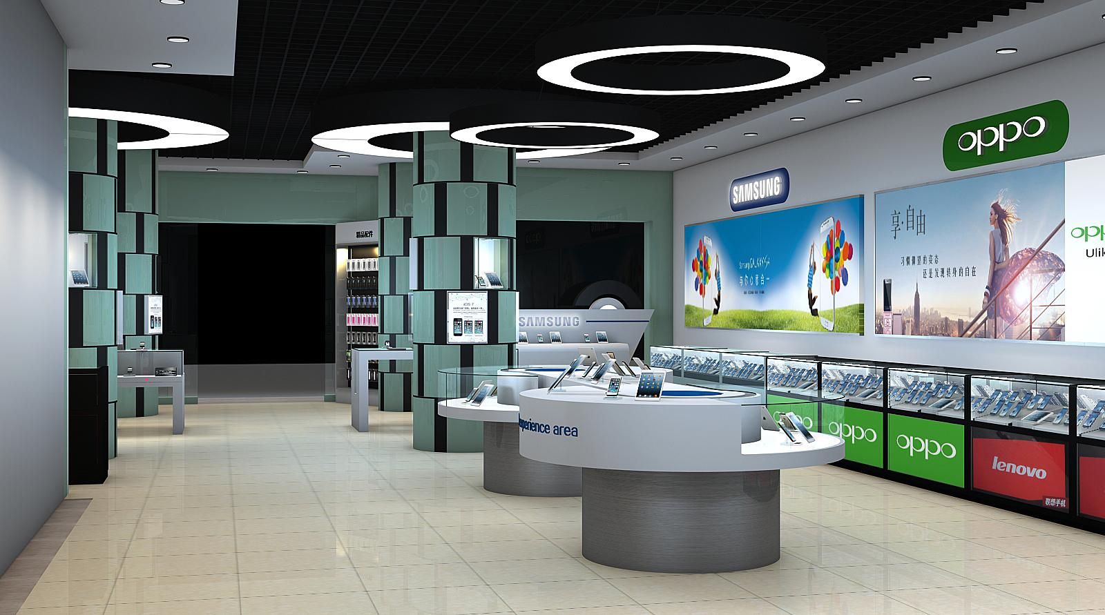 手机店设计 手机展柜 展柜展示-手机店-设计案例 - 广州301设计工作室的空间 - 红动中国设计空间