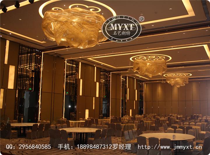 酒店多功能厅动感飘带工程灯具项目-酒店照明