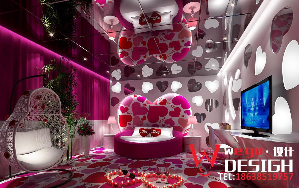 情侣酒店设计&郑州情侣主题酒店设计&郑州万