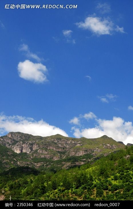 郁郁葱葱的山丘