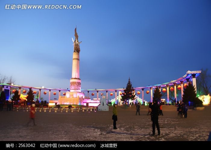 哈尔滨防洪纪念塔夜景