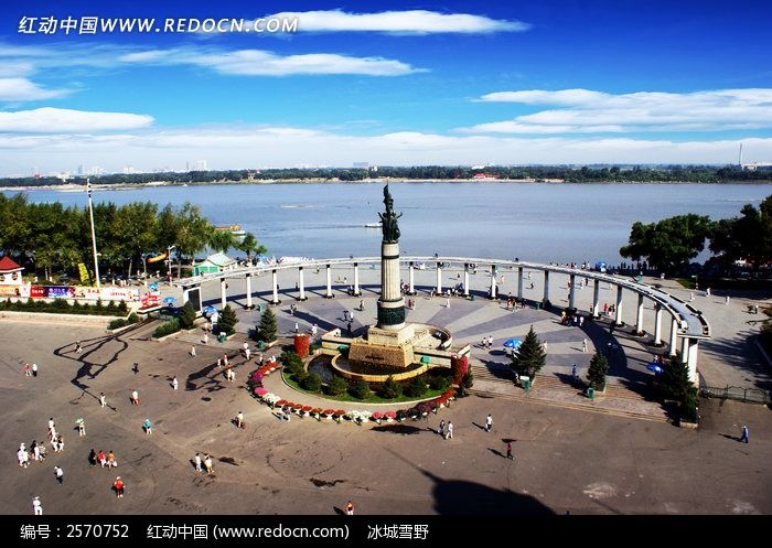 防洪纪念塔广场全景