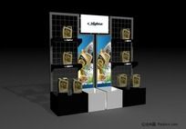 润滑油展柜3d模型