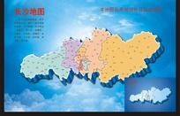 长沙地图 长沙立体图片