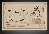 中医 减肥宣传挂图psd