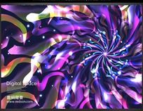 绚丽数码花纹创意海报