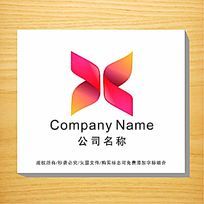 字母x变形企业logo设计