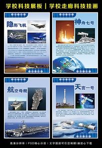 中国航空科技宣传展板图片