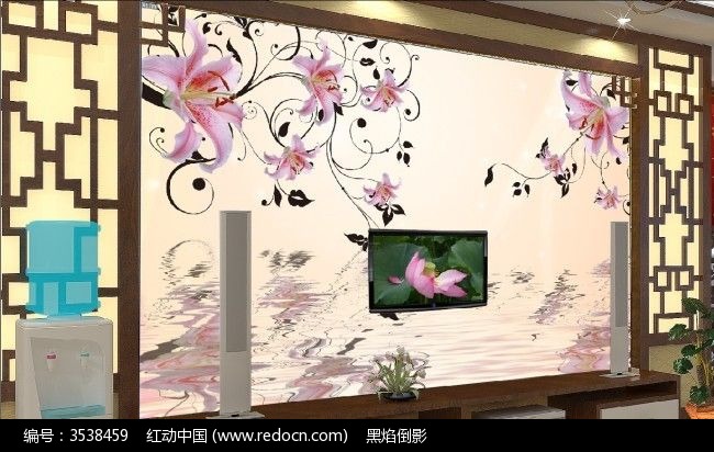 野百合花背景墙