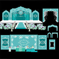 蒂芙尼欧式主题婚礼背景设计源文件