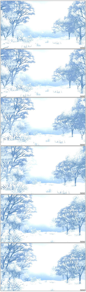 天景象下雪视频冬季景色视频