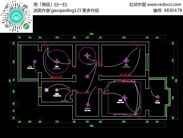 家装灯具开关设计图纸