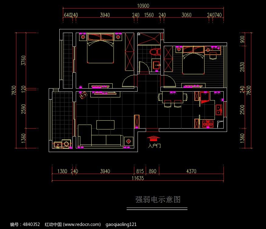 强弱电示意图