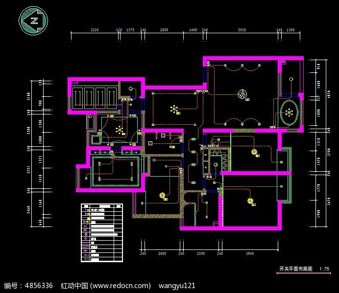 户型标准灯具图纸设计图_CAD天花图片素材cad汉字出图纸不中读图片