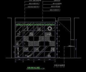 书柜设计cad立面图