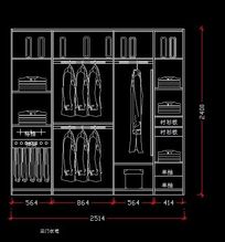 两门衣柜内部结构设计图纸