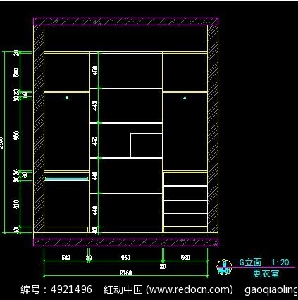 更衣室衣柜内部设计尺寸图