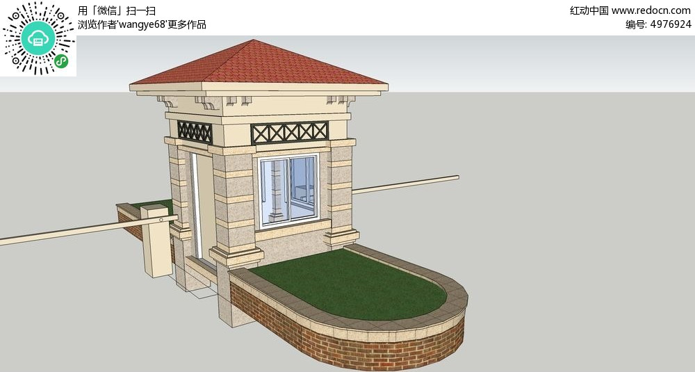 门建筑SU模型 别墅大门 廊架 小品 景墙 保安亭 SU草图模型 欧式景观3D模型 欧式建筑 小区住宅大门 住宅小区 房地产 欧洲建筑 建筑三维图 sketchup模型 草图大师