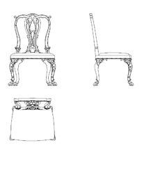 哥特式椅子cad素材 dwg
