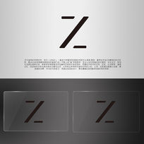 z极简扁平风格字母logo
