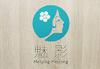 蓝色时尚魅影美容logo