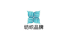 蓝色唯美纺织logo