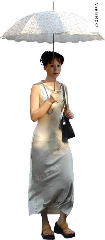 撑伞的女人ps素材图片