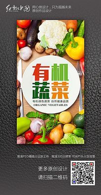 大气简约有机蔬菜海报设计
