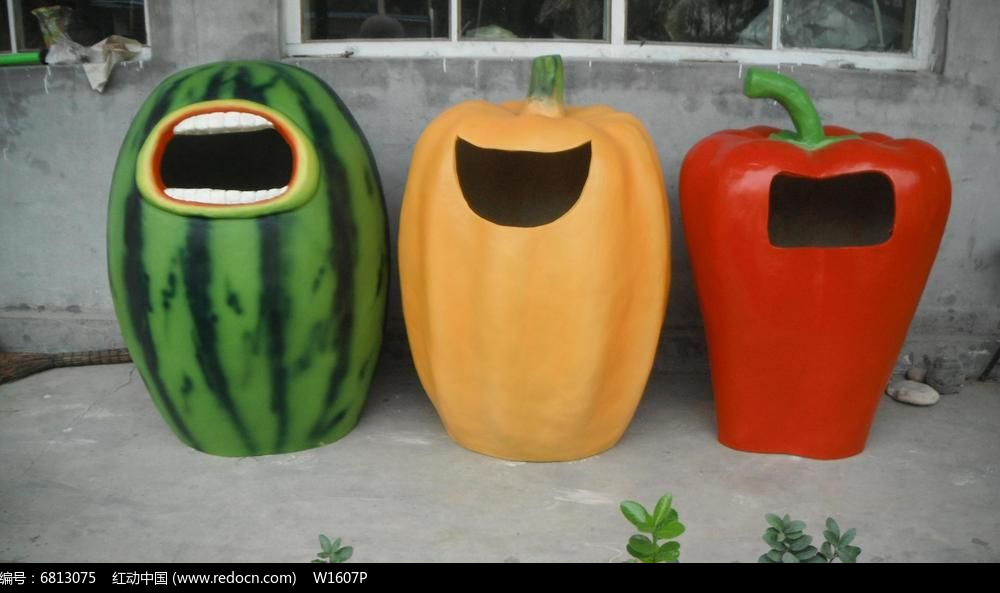创意水果蔬菜型垃圾桶