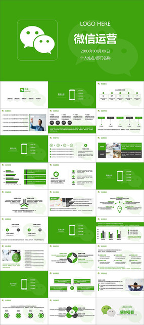 微信运营工作总结PPT模板