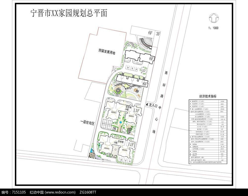 宁晋市xx家园规划总平面