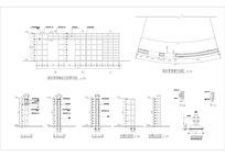 弧形景观墙施工图cad