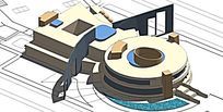 图书馆建筑模型