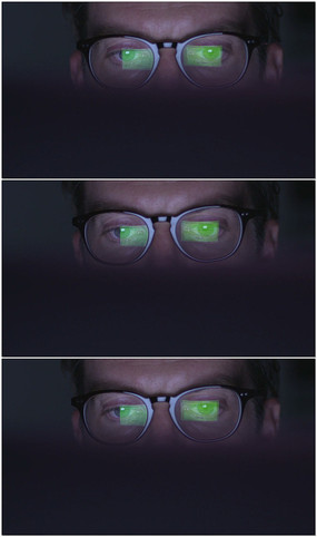 黑客眼镜反射代码视频