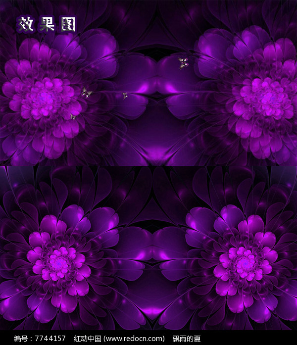唯美梦幻紫色花朵背景视频