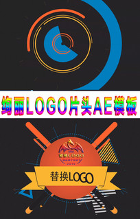 旋转企业LOGO片头AE模版