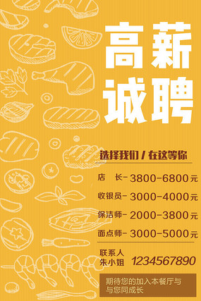 食堂招聘_餐厅饭店招聘海报图片(2)