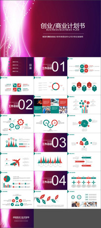 产品运营项目计划书市场规划PPT模板pptx素材
