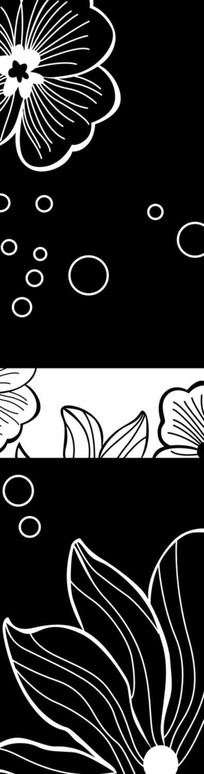 双线花雕刻图案