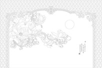 玉兰欧式花纹背景墙雕刻图案