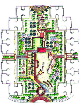 住宅区景观设计平面图
