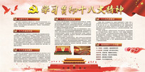 学习十八大精神会议展板背景
